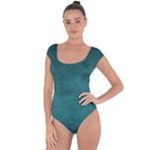 Background Green Short Sleeve Leotard 