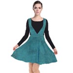 Background Green Plunge Pinafore Dress