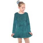 Background Green Kids  Long Sleeve Dress