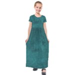 Background Green Kids  Short Sleeve Maxi Dress