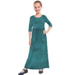 Background Green Kids  Quarter Sleeve Maxi Dress