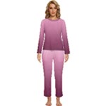 Background-27 Womens  Long Sleeve Lightweight Pajamas Set
