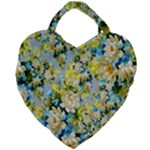 Background-flowers Giant Heart Shaped Tote