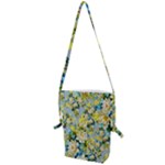 Background-flowers Folding Shoulder Bag