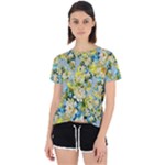 Background-flowers Open Back Sport T-Shirt