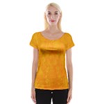 Background-yellow Cap Sleeve Top