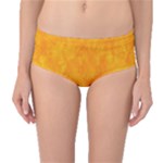 Background-yellow Mid-Waist Bikini Bottoms