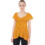 Background-yellow Lace Front Dolly Top