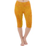 Background-yellow Lightweight Velour Cropped Yoga Leggings