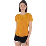 Background-yellow Back Cut Out Sport T-Shirt
