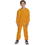 Background-yellow Kids  Sweatshirt set