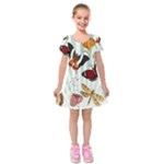 Butterfly-love Kids  Short Sleeve Velvet Dress
