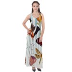 Butterfly-love Sleeveless Velour Maxi Dress