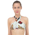 Butterfly-love High Neck Bikini Top