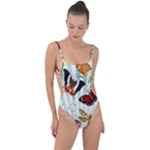 Butterfly-love Tie Strap One Piece Swimsuit