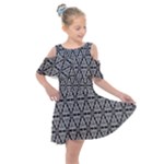 Decorative Kids  Shoulder Cutout Chiffon Dress