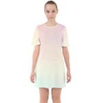 Pastel , Purple, Pink, Blue, Light, Mix Sixties Short Sleeve Mini Dress