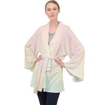 Pastel , Purple, Pink, Blue, Light, Mix Long Sleeve Velvet Kimono 