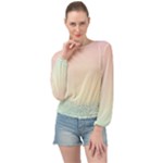 Pastel , Purple, Pink, Blue, Light, Mix Banded Bottom Chiffon Top