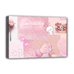 Pink Aesthetic, Clouds, Cute, Glitter, Hello Kitty, Pastel, Soft Deluxe Canvas 18  x 12  (Stretched)