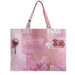 Pink Aesthetic, Clouds, Cute, Glitter, Hello Kitty, Pastel, Soft Zipper Mini Tote Bag