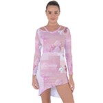 Pink Aesthetic, Clouds, Cute, Glitter, Hello Kitty, Pastel, Soft Asymmetric Cut-Out Shift Dress