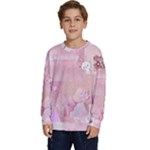 Pink Aesthetic, Clouds, Cute, Glitter, Hello Kitty, Pastel, Soft Kids  Crewneck Sweatshirt