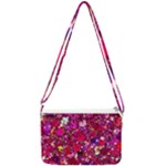 Pink Glitter, Cute, Girly, Glitter, Pink, Purple, Sparkle Double Gusset Crossbody Bag