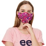 Pink Glitter, Cute, Girly, Glitter, Pink, Purple, Sparkle Fitted Cloth Face Mask (Adult)