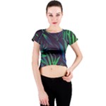 Tree Leaves Crew Neck Crop Top