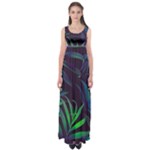 Tree Leaves Empire Waist Maxi Dress