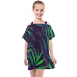 Tree Leaves Kids  One Piece Chiffon Dress