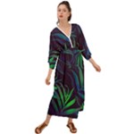 Tree Leaves Grecian Style  Maxi Dress