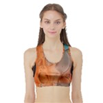 Water Screen Sports Bra with Border