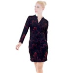 Amoled Red N Black Button Long Sleeve Dress