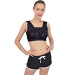 Amoled Red N Black V-Back Sports Bra