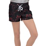 Amoled Red N Black Women s Velour Lounge Shorts