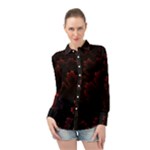 Amoled Red N Black Long Sleeve Chiffon Shirt