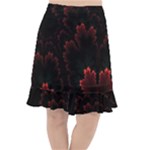 Amoled Red N Black Fishtail Chiffon Skirt