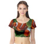 Fish Short Sleeve Crop Top