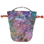Abstract waves Drawstring Bucket Bag