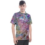 Abstract waves Men s Polo T-Shirt