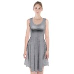 Aluminum Textures, Horizontal Metal Texture, Gray Metal Plate Racerback Midi Dress