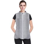 Aluminum Textures, Horizontal Metal Texture, Gray Metal Plate Women s Puffer Vest