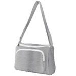 Aluminum Textures, Horizontal Metal Texture, Gray Metal Plate Front Pocket Crossbody Bag