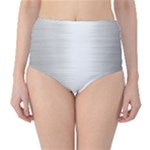 Aluminum Textures, Polished Metal Plate Classic High-Waist Bikini Bottoms