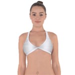 Aluminum Textures, Polished Metal Plate Halter Neck Bikini Top