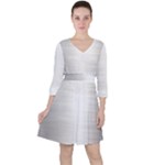 Aluminum Textures, Polished Metal Plate Quarter Sleeve Ruffle Waist Dress