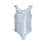 Aluminum Textures, Polished Metal Plate Kids  Frill Swimsuit