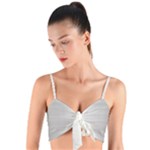 Aluminum Textures, Polished Metal Plate Woven Tie Front Bralet